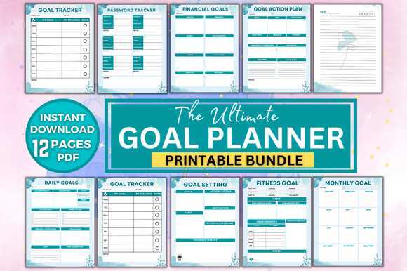 Download Printable Goal Planner Bundle - Plan Collection