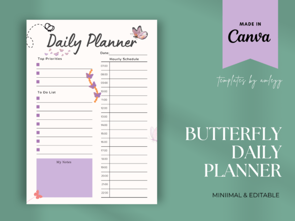Download Butterfly Daily Planner Template - Plan Collection