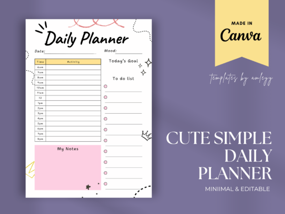 Download Cute Daily Planner Template | Simple - Plan Collection