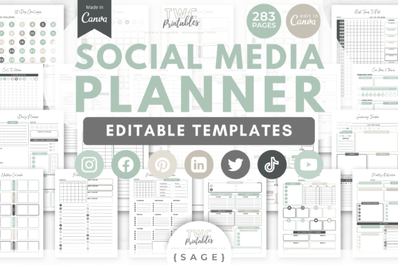 Download Social Media Planner Canva Templates 6 - Plan Collection
