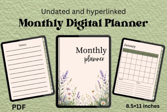 Download Undated Monthly Digital Planner PDF - Plan Collection