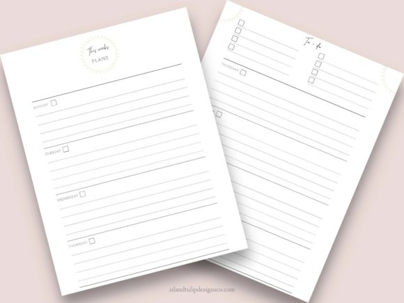 Download Minimalist Undated Weekly Planner - Plan Collection