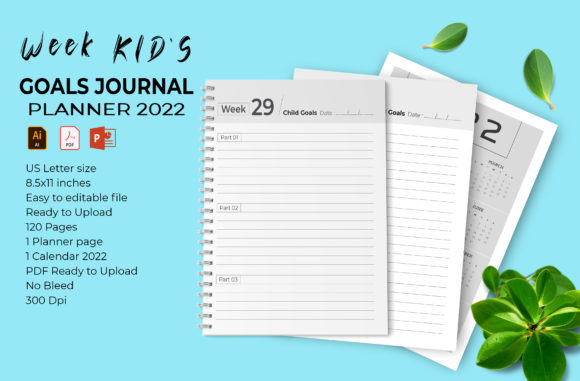 Download Kids Goals Journal Planner 2022 - Plan Collection