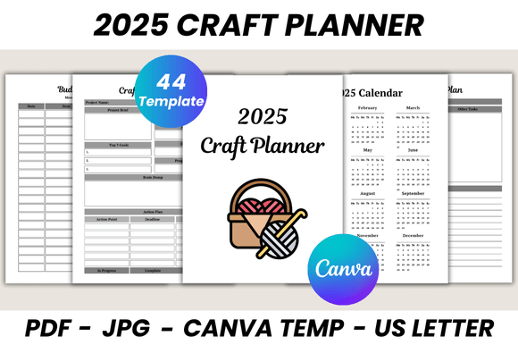 Download 2025 Craft Planner Canva Template - Plan Collection