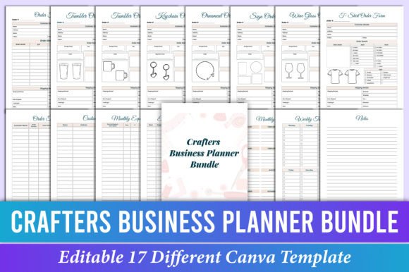 Download Crafters Business Planner Bundle Canva - Plan Collection