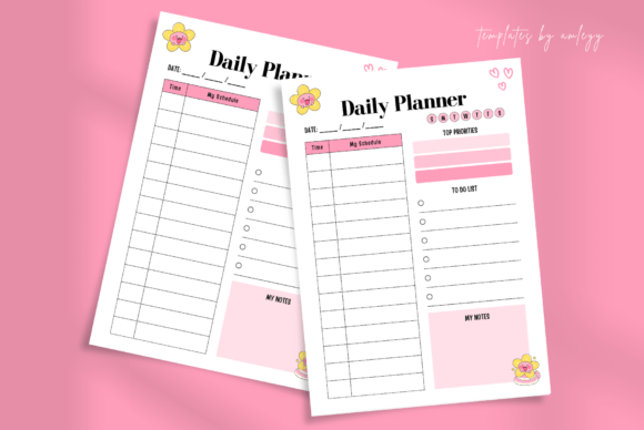 Download Cute Daily Planner Template Canva - Plan Collection