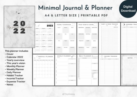 Download Minimal Journal &amp; Planner - Plan Collection