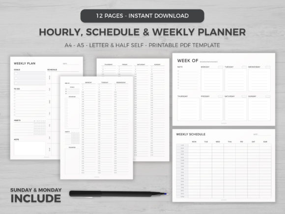 Download Weekly Planner, Bundle Planner, TOS_128 - Plan Collection