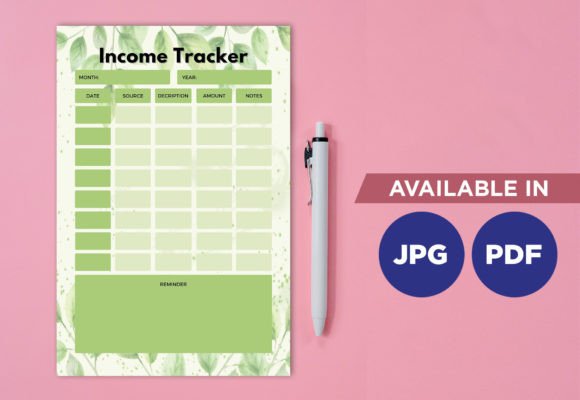 Download Income Tracker Printable Planner - Plan Collection