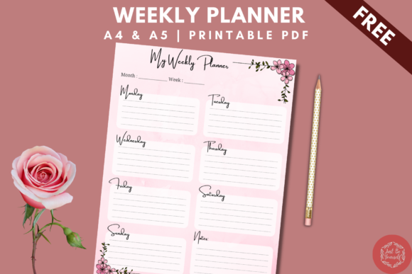 Download Free Weekly Planner Printable. - Plan Collection