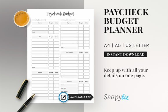 Download Weekly Paycheck Printable Planner - Plan Collection