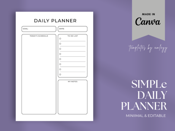 Download Simple &amp; Modern Daily Planner Template - Plan Collection