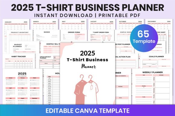 Download 2025 T-Shirt Business Planner for Canva - Plan Collection