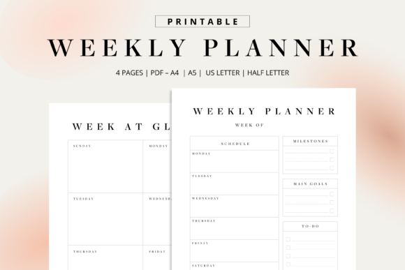 Download Weekly Planner &amp; Schedule Printable - Plan Collection