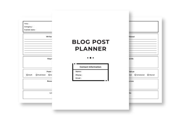 Download Blog Post Planner KDP Interior - Plan Collection