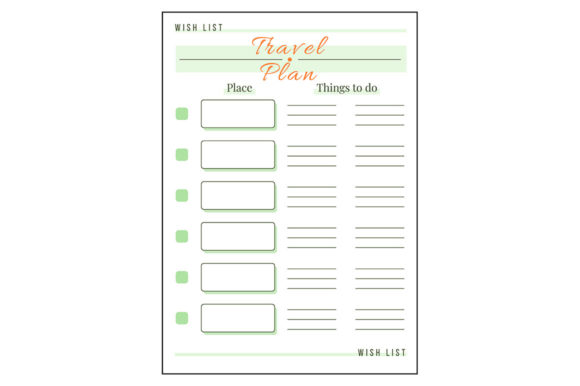 Download Travel Plan Minimalist Planner Page - Plan Collection