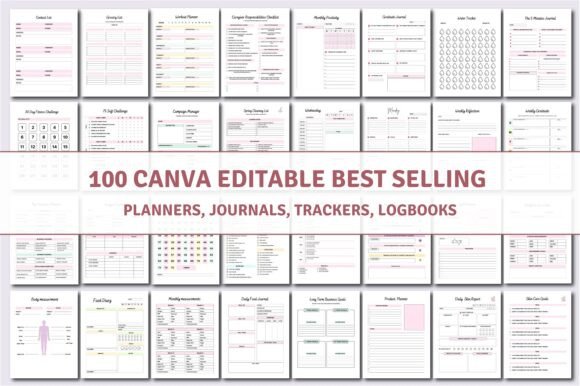 Download 100 Editable Canva Planners Templates - Plan Collection