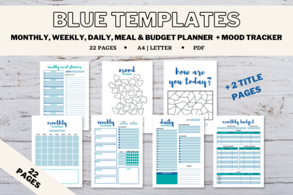 Download Blue Printable Life Planner Templates - Plan Collection