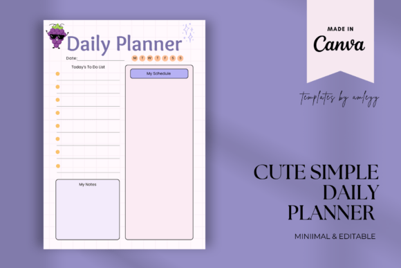 Download Cute Simple Daily Planner Template - Plan Collection
