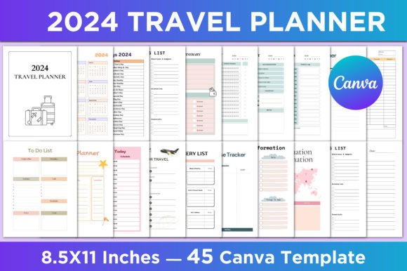 Download 2024 Travel Planner Canva Interior - Plan Collection
