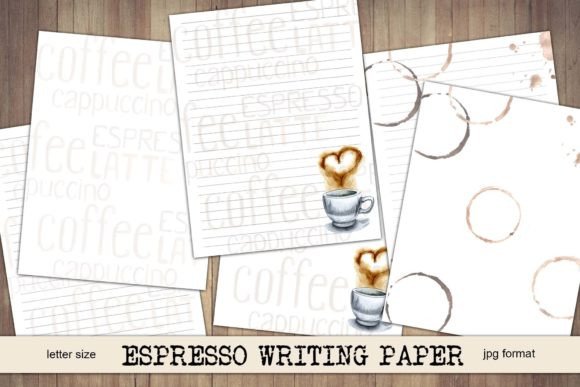 Download Espresso Coffee Themed Stationery - Stationery Collection