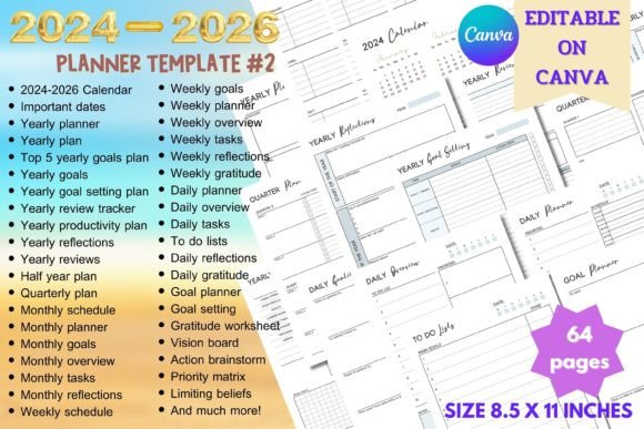 Download Minimal Planner Canva Template #2 - Plan Collection