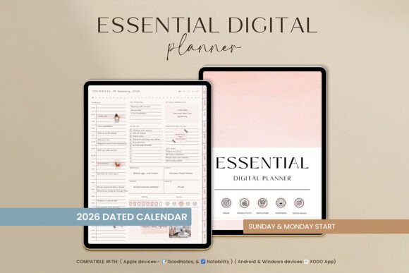 Download Essential Digital Planner, Goodnotes - Plan Collection