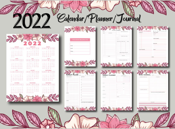 Download Floral 2022 Planner Journal KDP Interior - Plan Collection