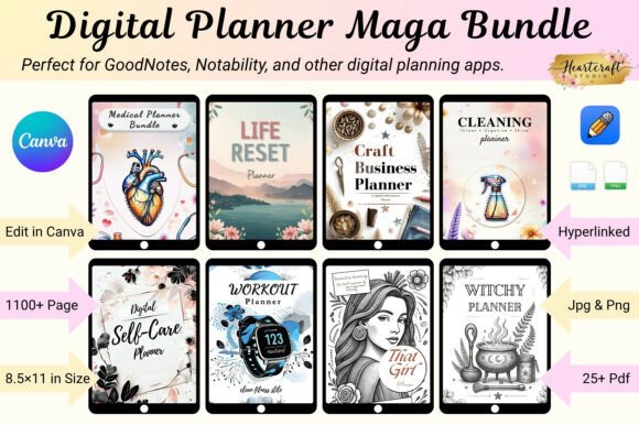 Download 📚 Digital Planner Mega Bundle - Plan Collection