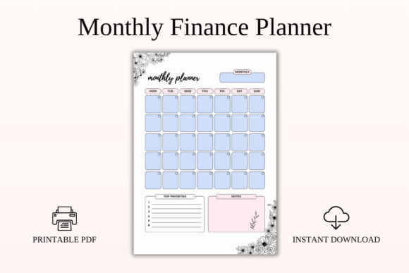 Download Monthly Finance Planner Printable PDF - Plan Collection