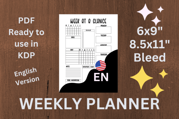Download Weekly Planner Organizer Kdp Interior - Plan Collection