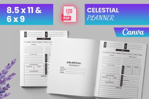 Download Celestial Planner for Canva (KDP) - Plan Collection