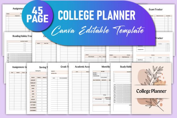 Download Editable College Planner Canva KDP - Plan Collection