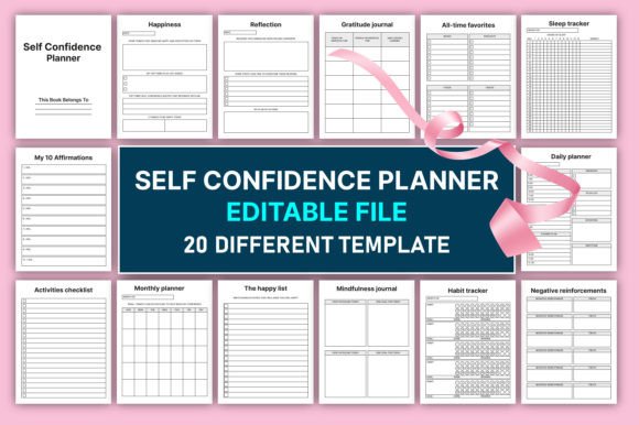 Download Editable Self Confidence Planner for KDP - Plan Collection