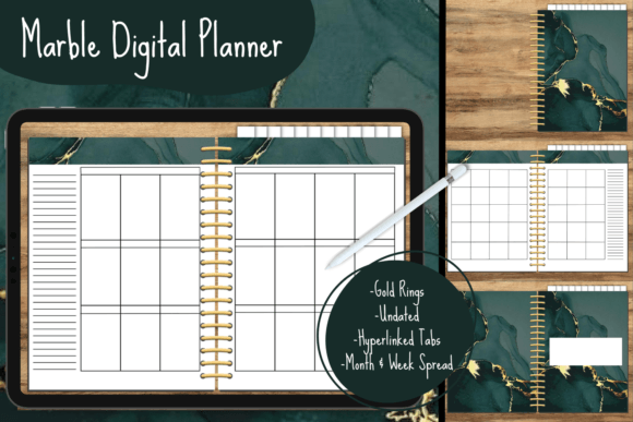 Download Green Marble Undated Planner - Plan Collection