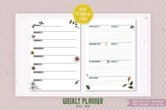 Download Weekly Planner Organizer, Digital Agenda - Plan Collection