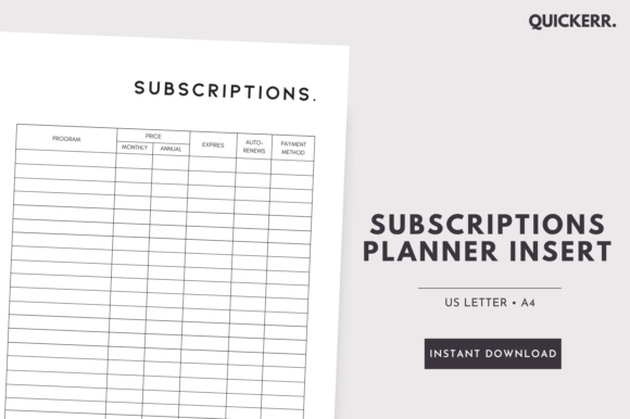 Download Subscriptions Tracker - Membership Plan - Premium Resources
