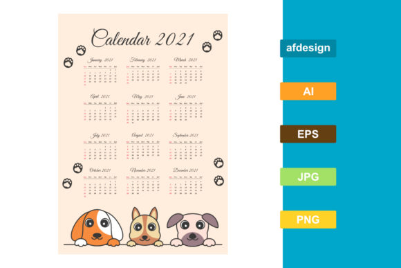 Download 2021 Calendar with Cute Dog Themes - 2021 Collection