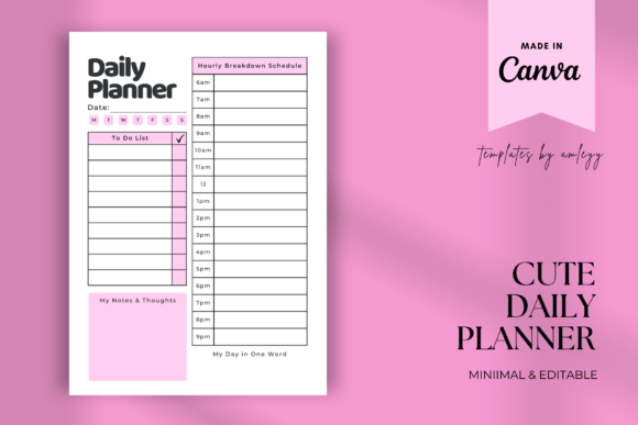 Download Aesthetic Cute Daily Planner Template - Plan Collection
