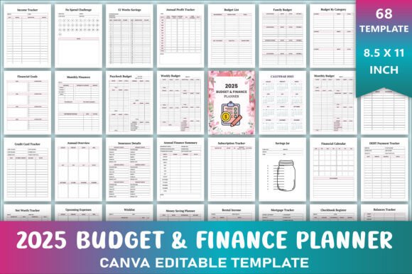 Download Editable 2025 Budget &amp; Finance Planner - Plan Collection