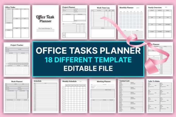 Download Editable Office Tasks Planner for KDP - Plan Collection
