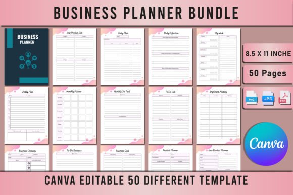 Download Business Planner Bundle for Canva - Plan Collection
