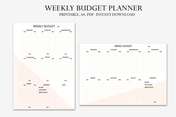 Download Weekly Budget Planner, Printable Planner - Plan Collection