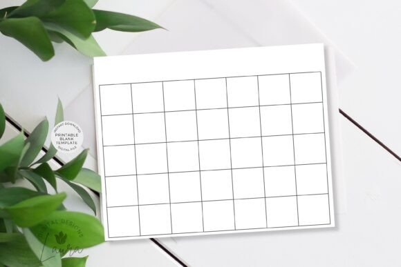 Download Printable Blank Calendar Page DIY Ready - Diy Collection
