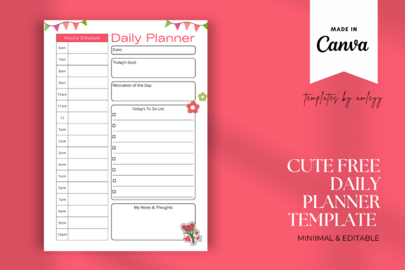 Download Free Cute Simple Daily Planner Template - Plan Collection