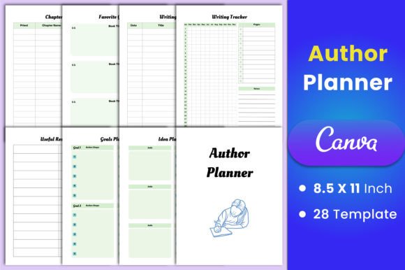 Download Author Planner Canva Interior - Plan Collection