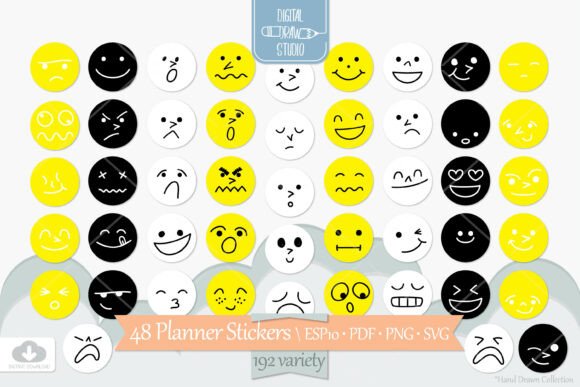 Download Planner Stickers Yellow Emojis Smiley - Plan Collection