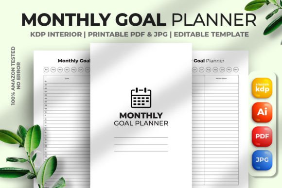Download Monthly Goal Planner Kdp Interior - Plan Collection
