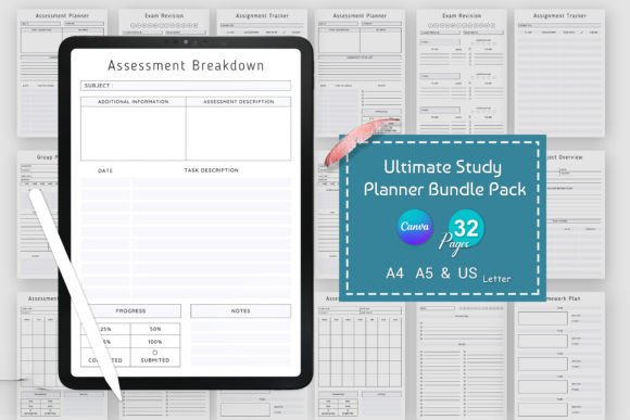Download Ultimate Study Planner Bundle Pack - Plan Collection