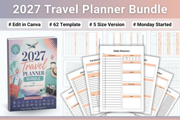 Download ✈️ 2027 Travel Planner Bundle - Plan Collection